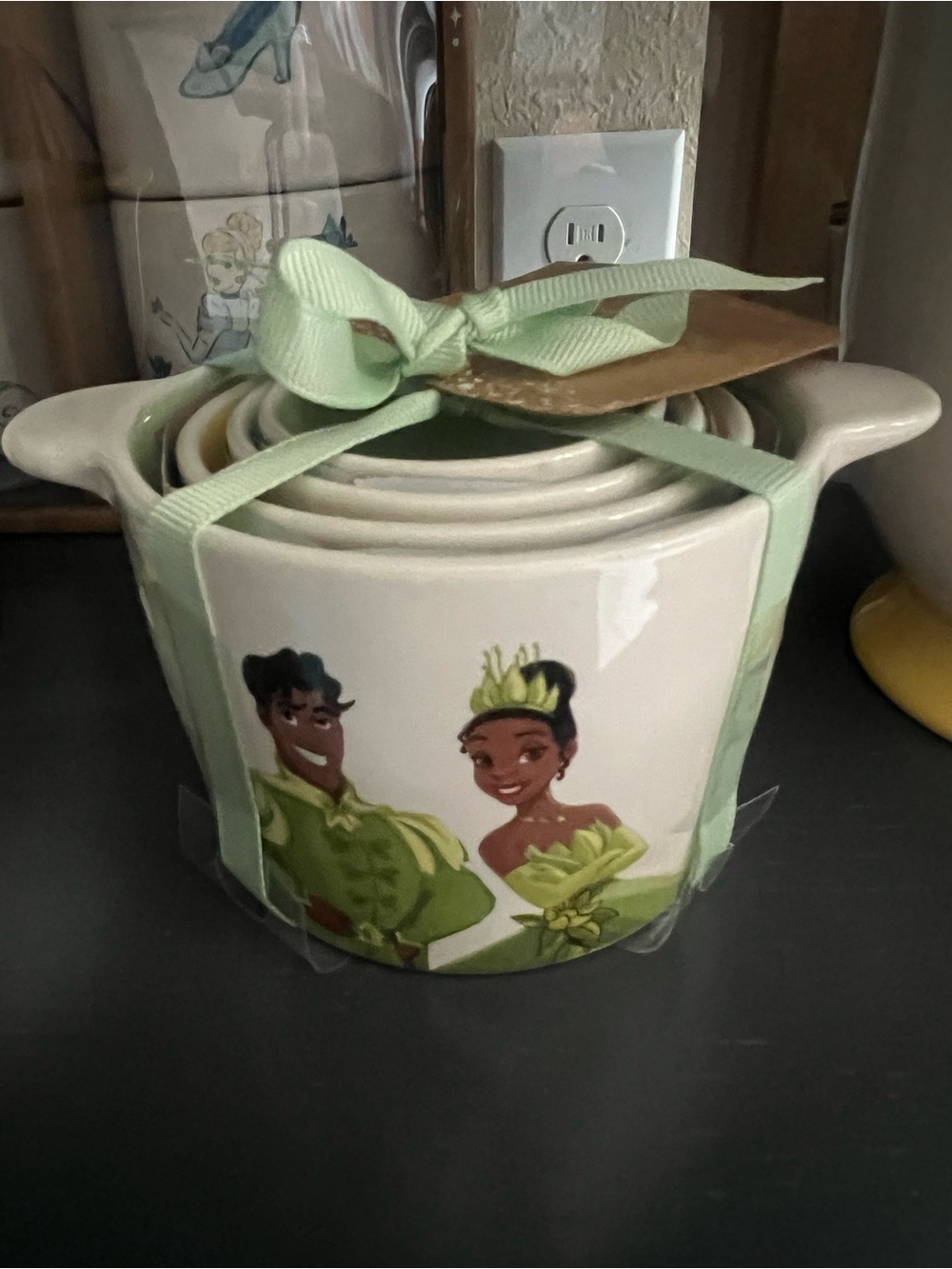 Tiana Green Ceramic Bath & Body Jar Set